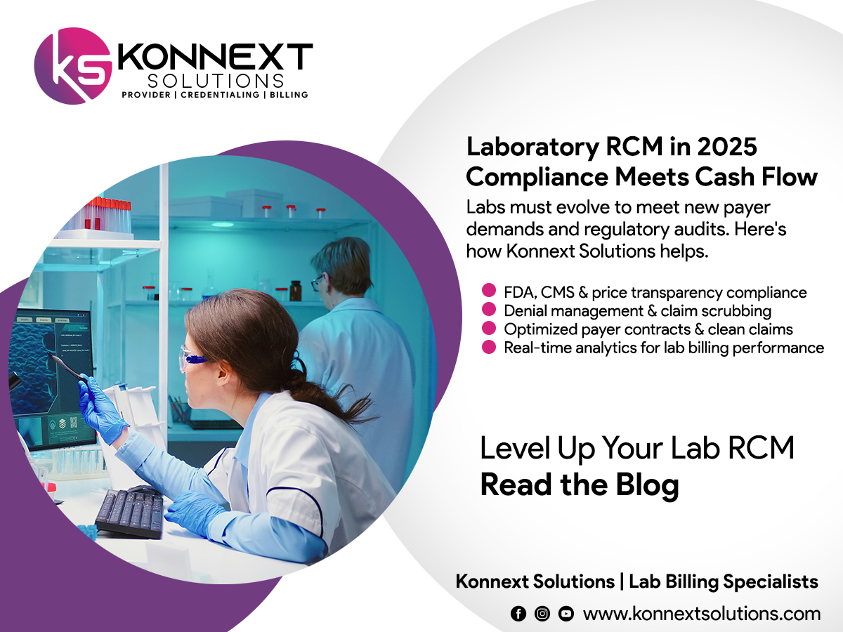 You are currently viewing Laboratory Revenue Cycle Management in 2025 – How Konnext Solutions Helps U.S. Labs Maximize Reimbursement