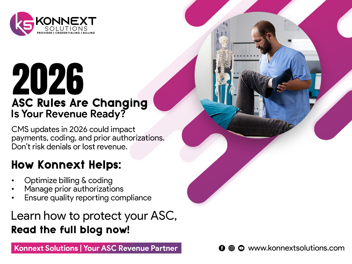 You are currently viewing How 2026 ASC Payment & Policy Changes Threaten Revenue and How Konnext Solutions Can Help You Navigate Them